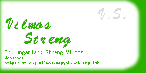 vilmos streng business card